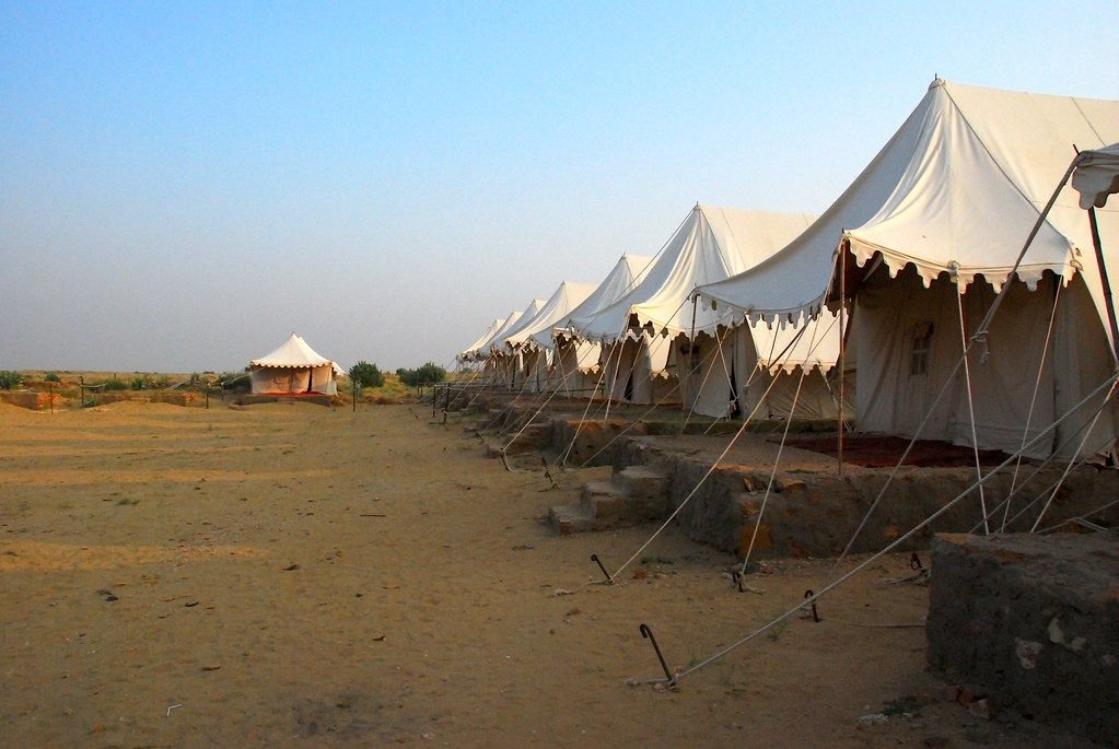 Tents at a desert camp